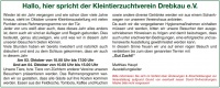 Kleintierausstellung in Drebkau