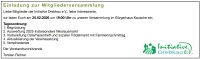 Klicken um zu vergrößern Einladung zur Mitgliederversammlung