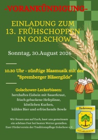 Einladung zum 13. Frühschoppen