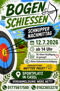 Bogenschiessen - Schnuppernachmittag