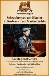 Schraubenyeti am Klavier - Kulturbrunch mit Martin Lischke