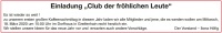Kaffeenachmittag „Club der fröhlichen Leute“