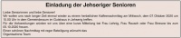 Einladung der Jehseriger Senioren