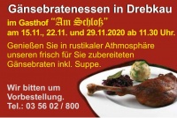 Gänsebratenessen in Drebkau