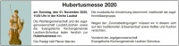 Hubertusmesse 2020