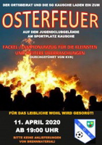 Osterfeuer in Kausche