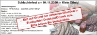 !!! Abgesagt !!!!  Schlachtefest