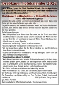 Einsendeschluss - Drebkauer Fotokalender 2022