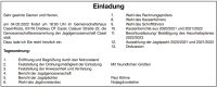 Einladung zur Genossenschaftsversammlung