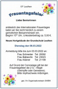 Frauentagsfeier