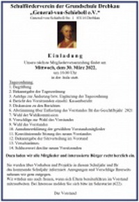 E i n l a d u n g - Mitgliederversammlung