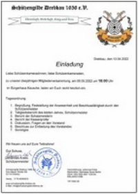 Einladung zur Mitgliederversammlung