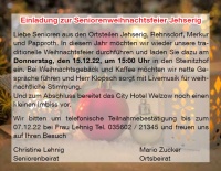 Seniorenweihnachtsfeier Jehserig