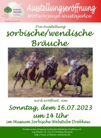 Sommerausstellung im Museum Sorbische Webstube Drebkau