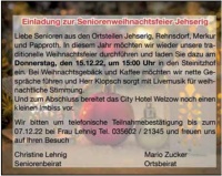 Seniorenweihnachtsfeier Jehserig
