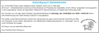 Ankündigung 6. Bankblütenfest