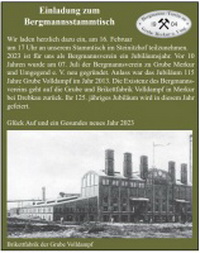 Bergmannsstammtisch - Bergmannsverein Zu Grube Merkur und Umgegend e.V.