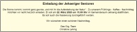 Einladung der Jehseriger Senioren