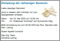 Einladung der Jehseriger Senioren