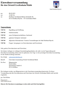 Einwohnerversammlung