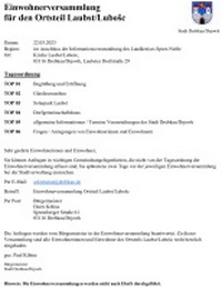 Einwohnerversammlung OT Laubst