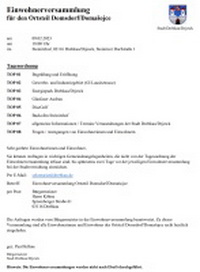 Einwohnerversammlung OT Domsdorf