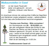 Maibaum aufstellen