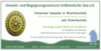 Ostereier bemalen in Wachstechnik