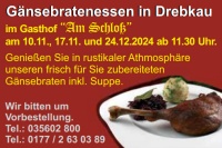 Gänsebratenessen in Drebkau