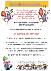 Golschow zampert...