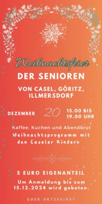 Weihnachtsfeier Casel, Göritz, Illmersdorf