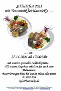 Schlachtefest bei Hartnick`s