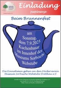Kaffee und Kuchen im Innenhof des Museums zum Brunnenfest