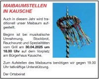 Maibaumstellen Kausche                                       