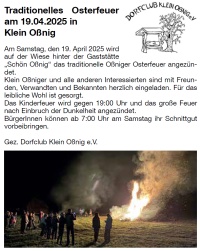 Osterfeuer Klein Oßnig