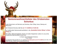 Seniorenweihnachtsfeier des Ortsbeirates Schorbus