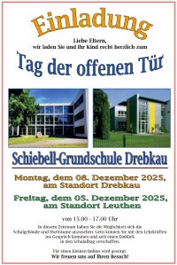 Einladung zum Tag der offenen Tür