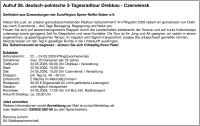 Aufruf 26. deutsch-polnische 3-Tagesradtour Drebkau - Czerwiensk