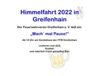 Himmelfahrt 2022 bei der Feuerwehr Greifenhain