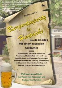 Biergartenparty bei Hartnicks