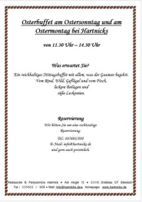 Osterbuffet - Gaststätte Hartnick