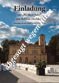 Vorankündigung: Zweite Weiße Tafel & zweiter Kneipenquiz beim Schloss Drebkau