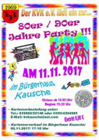KVK - 80er / 90er Jahre Party!!!