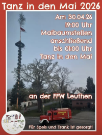 Maibaumstellen und Tanz in den Mai