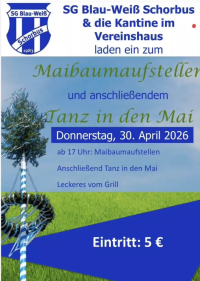 Maibaumstellen und Tanz in den Mai