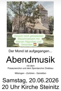 Abendmusik vom Posaunenchor und Spontanchor Drebkau