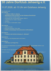 30 Jahre Dorfclub Jehserig e.V.