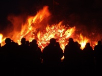 Osterfeuer der Ortsteile