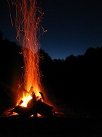 Herbstfeuer in Laubst
