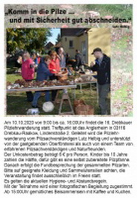 16. Drebkauer Pilzwanderung